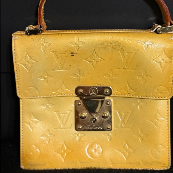Louis Vuitton Handbags - Louis Vuitton Yellow Monogram Vernis Satchel with Top Handle